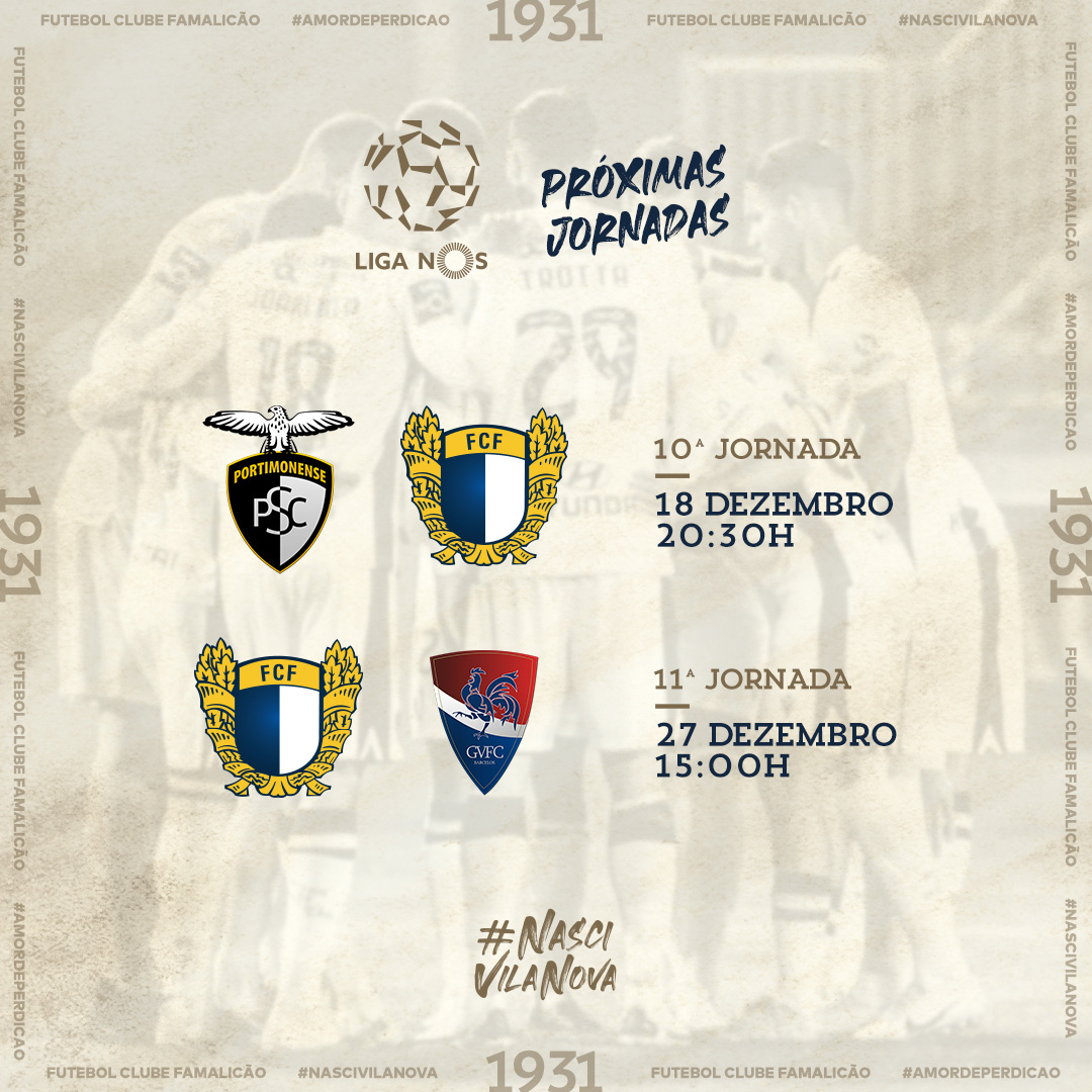 Definidos horários dos jogos da Taça de Portugal e da Liga NOS - FC  Famalicão